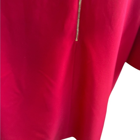 Tahari Red Bell Sleeve V-Neck Sheath Dress - Picture 5 of 14